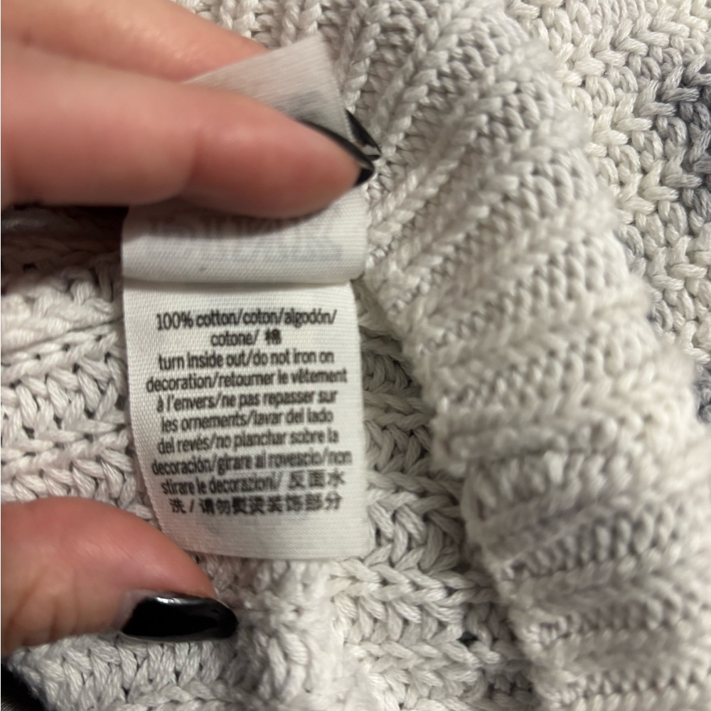 PINK Victoria's Secret Gray Tie-Dye V-Neck Sweater EUC - Picture 6 of 7